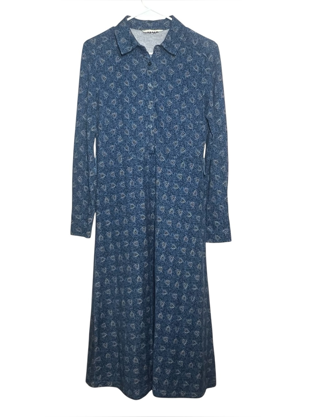 Boden Laura Jersey Shirt Dress Midi Size US 8P Floral Long Sleeve Cottagecore